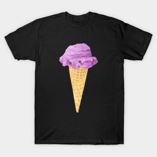 Watercolor icecream cone, watercolor, ice cream, cone, dessert T-Shirt